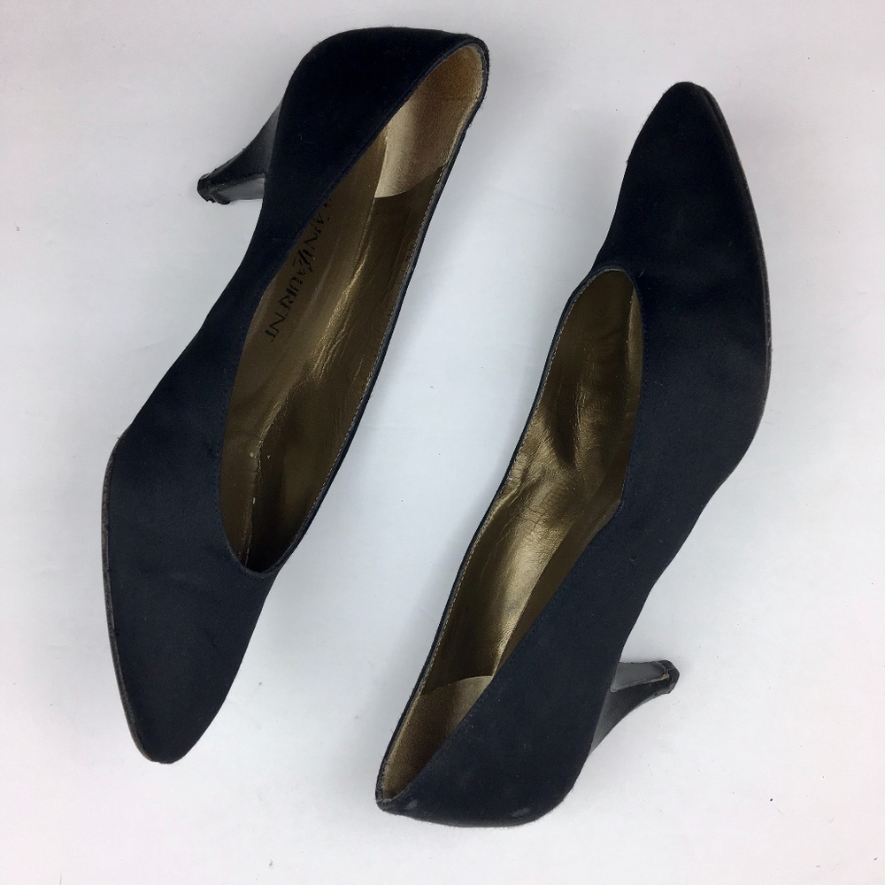 YVES SAINT LAURENT Satin Pointed Toe Heels Size 7 - Picture 3 of 8